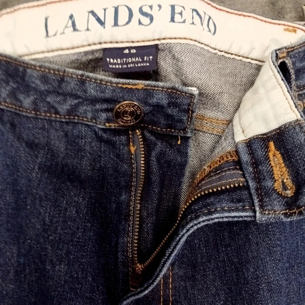 Lands End Jeans Mens 40 Blue Traditional Fit Classic Denim Straight Leg‎ Pants